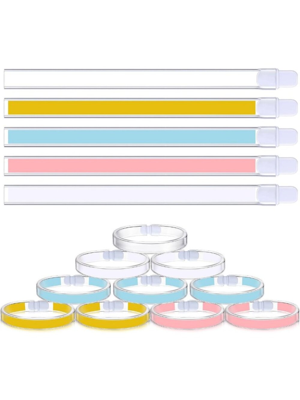 20 Waterproof Wrist Bands - Reusable Medical ID Bracelets for Events & Sports